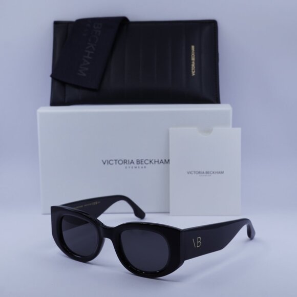 Victoria Beckham VB654S 001 Oval Sunglasses – Black/Grey - Picture 5 of 10
